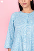 Cambric Cotton Dress In Floral Block Print